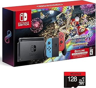 Комплект Nintendo Switch Mario Kart 8 Deluxe (3 месяца подписки Nintendo + карта MicroSD на 128 ГБ)