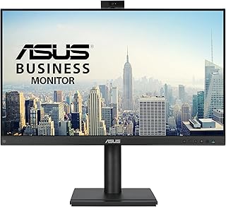 Монитор ASUS 27” 1080P для видеоконференций (BE279QFK) - Full HD, IPS, 100 Гц, безрамочный, встроенная веб-камера, микрофонный массив, динамики, регулировка высоты, эргономичный дизайн, защита зрения, возможность настенного крепления, 3-летняя гарантия