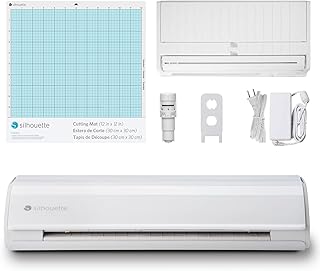 Плоттер для резки винила Silhouette Cameo 5, 12 дюймов, с программным обеспечением Studio, электроинструментом и совместимостью с ковриком ES Mat, SNA и IPT, 50 дБ, белая версия.