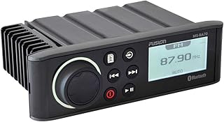 Стереосистема Fusion MS-RA70 с 4 динамиками по 50 Вт, AM/FM/Bluetooth, 2-зонным управлением через USB и беспроводным управлением через приложение Fusion Link.