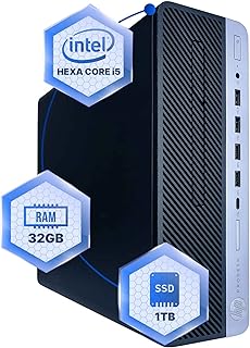 Настольный компьютер HP ProDesk 600G4 | Шестиядерный процессор Intel i5 (3,2 ГГц) | 32 ГБ оперативной памяти DDR4 | Твердотельный накопитель SSD 1 ТБ | Windows 11 Professional | Домашний или офисный ПК (восстановленный)