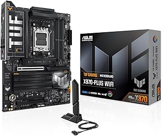 Материнская плата ASUS TUF Gaming X870-PLUS WiFi AMD AM5 X870 ATX, 16+2+1, силовые каскады 80A SPS, DDR5, поддержка PCIe 5.0, четыре слота M.2, Wi-Fi 7, 2,5 Гбит/с LAN, HDMI, USB4® 40 Гбит/с, SATA 6 Гбит/с, USB 20 Гбит/с Type-C