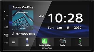 Цифровой мультимедийный ресивер Kenwood DMX4707S с сенсорным экраном и поддержкой Apple CarPlay и Android Auto (6,8 дюйма).