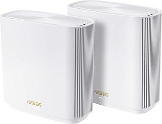 Трехдиапазонная Mesh-система Wi-Fi 6 ASUS ZenWiFi AX6600 (XT8 2PK) — покрытие всего дома площадью до 5500 кв. футов и более 6 комнат, технология AiMesh, пожизненная защита от утечки интернета, простая настройка, 3 SSID, родительский контроль, белый цвет.