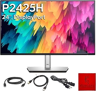 Монитор Koncept P2425H для замены монитора Dell — 24-дюймовый IPS-экран с соотношением сторон 16:9 и подставкой — Full HD, 1920 x 1080 — гарантия 1 год — LED, 100 Гц — с кабелем DisplayPort и USB 3.0 — новая модель