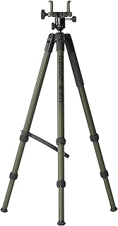 Штатив BOG DeathGrip Infinite из алюминия с прочной конструкцией, шаровой головкой с поворотом на 360 градусов, быстросъемным креплением Arca-Swiss и площадкой для оптики, идеально подходящий для охоты, стрельбы, наблюдения за дичью и активного отдыха на природе.