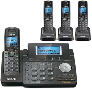 Беспроводной DECT-телефон VTech DS6151-11 DECT 6.0 с возможностью расширения на 2 линии + (3) дополнительные трубки DS6101-11, черный.