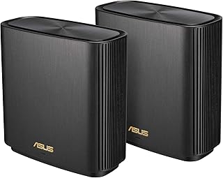 ASUS ZenWiFi AX Whole-Home Tri-band Mesh WiFi 6 System (XT8) - комплект из 2 устройств, покрытие до 5500 кв. футов или 6+ комнат, 6,6 Гбит/с, Wi-Fi, 3 SSID, пожизненная сетевая безопасность и родительский контроль, порт 2,5G