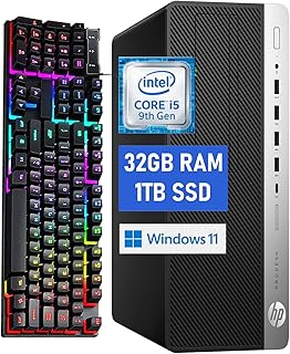 Настольный компьютер HP ProDesk 600G5 SFF, процессор 600G5 9-го поколения, 32 ГБ ОЗУ, твердотельный накопитель 1 ТБ, USB, Wi-Fi, Bluetooth, Windows 11 (восстановленный).