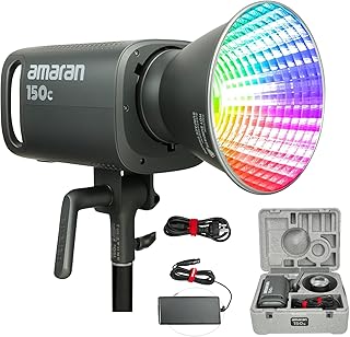 Видеосвет Aputure Amaran 150c COB, RGBWW 150 Вт, цветовая температура от 2500K до 7500K с регулировкой G/M, 15 610 люкс на расстоянии 1 м, с гиперотражателем, управление через приложение.