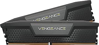 Оперативная память CORSAIR VENGEANCE DDR5 64 ГБ (2x32 ГБ) 6400 МГц CL32-40-40-84 1.40 В Intel XMP для настольных компьютеров - черная (CMK64GX5M2B6400C32)