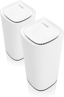 Система Mesh-интернета Linksys Velop Pro 6E WiFi | Два трехдиапазонных маршрутизатора Cognitive Mesh со скоростью 5,4 Гбит/с (AXE5400) | Покрытие всего дома до 6000 кв. футов | Подключение более 200 устройств | Комплект из 2 маршрутизаторов MXEC622 | Выпуск 2023 года