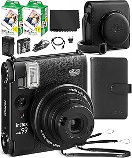 Фотоаппарат моментальной печати Fujifilm Instax Mini 99 с чехлом для камеры Instax Mini 99, фотоальбом (108 листов), 2 упаковки моментальной пленки (40 листов). Полный набор необходимых вещей.