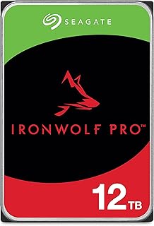 Внутренний жесткий диск Seagate IronWolf Pro, 12 ТБ, для корпоративного сетевого хранилища (NAS) – CMR 3,5 дюйма, SATA 6 Гбит/с, 7200 об/мин, кэш 256 МБ для RAID-массива (ST12000NT001)