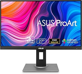 Монитор ASUS ProArt Display PA278QV 27” WQHD (2560 x 1440), 100% sRGB/Rec. 709 ΔE < 2, IPS, DisplayPort HDMI DVI-D Mini DP, сертифицирован Calman, антибликовое покрытие, регулировка наклона, поворота и высоты, черный.