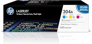 Картриджи с тонером HP 304A голубого, пурпурного и желтого цветов (3 шт.) | Совместимы с многофункциональными принтерами HP Color LaserJet CM2320 и HP Color LaserJet CP2025 Series | CF340A