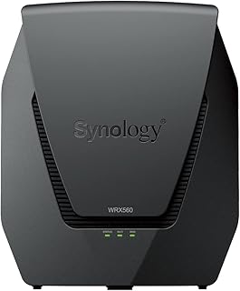 Synology WRX560 — двухдиапазонный Wi-Fi 6 маршрутизатор, Ethernet 2,5 Гбит/с, сегментация VLAN, поддержка нескольких SSID, родительский контроль, защита от угроз, VPN (версия для США).