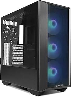 Корпус для ПК LIAN LI LANCOOL III E-ATX, просторный игровой корпус с RGB-подсветкой, откидными дверцами из закаленного стекла, сетчатыми панелями, 4 вентиляторами PWM 140 мм (предустановлены), высокая производительность (черный).