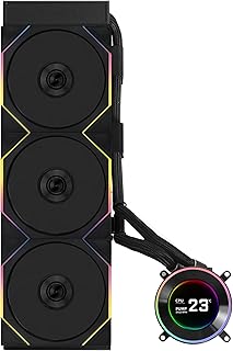 Жидкостное охлаждение процессора Lian Li Hydroshift II 360 TL RGB - 360 мм AIO - 3 вентилятора 120 RGB - 2,1-дюймовый IPS LCD-экран - 3 режима управления - гибкие трубки с зажимом - LGA 1851/1700, AMD AM5/AM4 - черный (HS2LCD36TB)