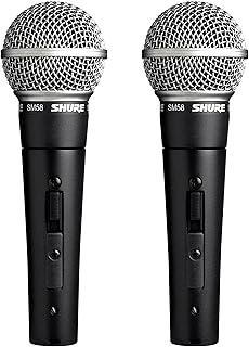 Профессиональный вокальный микрофон Shure SM58S с выключателем (2 шт.), XLR
