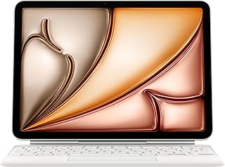Apple Magic Keyboard: клавиатура и чехол для iPad Air 11 дюймов (M2 и M3) и iPad Air (4-го и 5-го поколений), английский язык (США) — белый.