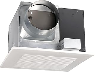 Вытяжной вентилятор для ванной комнаты Panasonic WhisperCeiling, 290 CFM, FV-30VQ3 B00084ZQA2. Монтажный комплект Panasonic для канальных вентиляторов и рекуператоров тепла, 6-дюймовый воздуховод с одним входом и решеткой, FV-NLF06G.
