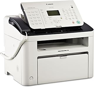 Canon FAXPHONE L100 — монохромный лазерный факс с функцией копирования, автоматический податчик документов на 30 листов, ограниченная гарантия 1 год, скорость печати 19 стр./мин, белый.