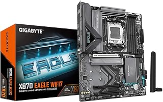 Материнская плата GIGABYTE X870 Eagle WIFI7 AMD AM5 LGA 1718, ATX, DDR5, 4x M.2, PCIe 5.0, USB4, WIFI7, 2.5GbE LAN, EZ-Latch, 5-летняя гарантия.