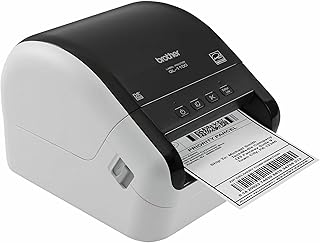 Термомонохромный широкоформатный принтер этикеток Brother QL-1100 для почтовых отправлений и штрихкодов, черный.