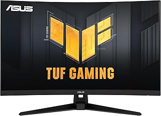 Изогнутый монитор ASUS TUF Gaming 32" 1440P HDR (VG32VQ1B) - QHD (2560 x 1440), 165 Гц (поддерживает 144 Гц), 1 мс, функция Extreme Low Motion Blur, встроенные динамики, FreeSync Premium, крепление VESA, DisplayPort, HDMI, черный.