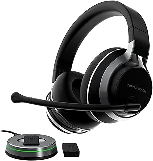Игровая беспроводная гарнитура Turtle Beach Stealth Pro с шумоподавлением для Xbox Series X|S, Xbox One, PS5, PS4, PC, Mac, мобильных устройств – со сменными батареями – черная