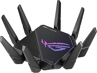 ASUS ROG Rapture GT-AX11000 Pro Трехдиапазонный игровой маршрутизатор WiFi 6 с расширяемым модулем, портами 10G и 2.5G, технологией ASUS RangeBoost Plus, трехуровневым ускорением игр, бесплатной сетевой безопасностью и совместимостью с AiMesh.