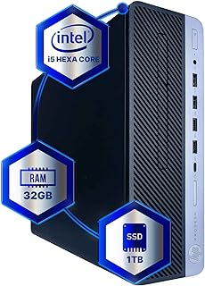 Настольный компьютер HP ProDesk 600G4 | Шестиядерный процессор Intel i5 (3,2 ГГц) | 32 ГБ оперативной памяти DDR4 | Твердотельный накопитель SSD 1 ТБ | Windows 11 Professional | Домашний или офисный ПК (восстановленный)