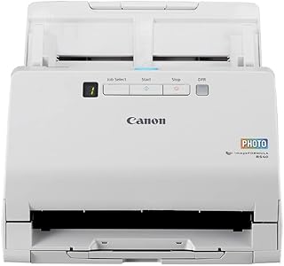 Canon imageFORMULA RS40 — сканер фотографий и документов, автоматическая подача документов, совместим с Windows и Mac, сканирует старые и новые фотографии различных размеров, имеет USB-интерфейс.