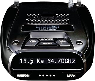 Радар-детектор Uniden DFR7 Super Long Range Wide Band, встроенный GPS с функцией запоминания настроек, голосовые оповещения, оповещения о проезде на красный свет и превышении скорости, OLED-дисплей, черный.