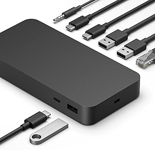 Док-станция Microsoft Surface Thunderbolt 4 — высокоскоростная док-станция с поддержкой двух мониторов 4K.