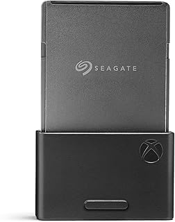 Карта расширения памяти Seagate 2 ТБ, твердотельный накопитель NVMe SSD для Xbox Series X|S, функция быстрого возобновления воспроизведения, подключение и использование без установки драйверов, лицензионная (STJR2000400), черная.