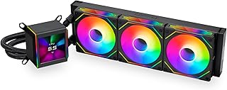 Система жидкостного охлаждения Lian Li GA II LCD 360MM AIO - процессоры Asetek 8-го поколения - 2,88-дюймовый IPS LCD-экран - запись видео и фотографий с экрана - предустановленные вентиляторы ARGB с возможностью последовательного подключения или вентиляторы UNI FAN SL-INF (GA2ALCD36INB)
