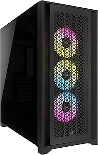 Корпус Corsair 5000D RGB Mid-Tower - 3 вентилятора AF120 RGB - Lighting Node PRO - Конструкция с высокой пропускной способностью - Система организации кабелей RapidRoute - Черный