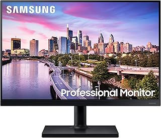 Компьютерный монитор SAMSUNG FT45 Series 24-дюймовый WUXGA 1920 x 1200, 75 Гц, IPS-панель, HDMI, DisplayPort, DVI, USB-концентратор, встроенные динамики, регулируемая по высоте подставка, 3-летняя гарантия (LF24T454GYNXZA), черный