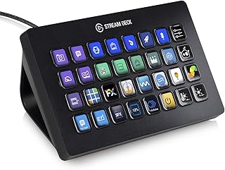 Elgato Stream Deck XL – продвинутый студийный контроллер с 32 макроклавишами, позволяющий запускать действия в приложениях и программах, таких как OBS, Twitch, YouTube и других, совместим с Mac и ПК.