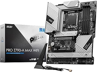 Материнская плата MSI PRO Z790-A MAX WiFi ProSeries (поддерживает процессоры Intel 12-го/13-го/14-го поколений, LGA 1700, DDR5, PCIe 5.0, M.2, SATA 6G, LAN 2,5 Гбит/с, USB 3.2 Gen2, Wi-Fi 7, Bluetooth 5.4, ATX)