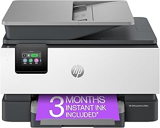 Многофункциональный принтер HP OfficeJet Pro 9125e, цветной, для малого и среднего бизнеса, печать, копирование, сканирование, факс, сенсорный экран; функция Smart Advance Scan, 3-месячная пробная подписка на Instant Ink в комплекте.