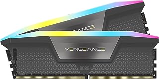 Оперативная память CORSAIR VENGEANCE RGB DDR5 64 ГБ (2x32 ГБ) DDR5 6000 МГц CL40 AMD EXPO Intel XMP iCUE Compatible – серая (CMH64GX5M2B6000Z40)