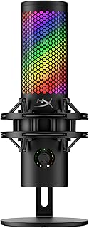 HyperX QuadCast 2 S – USB-микрофон с RGB-подсветкой, для стриминга и подкастинга, с встроенными элементами управления, светодиодной подсветкой, съемным амортизирующим креплением, для ПК, Mac, USB-C – черный