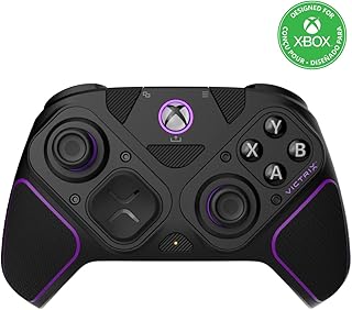 Беспроводной игровой контроллер PDP Victrix Pro BFG для Xbox Series X|S, Xbox One, Windows 10/11, модульный геймпад, звук Dolby Atmos, переназначаемые кнопки, настраиваемые триггеры/лепестки/D-Pad, приложение для ПК, черный.