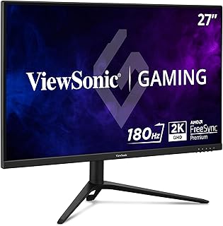 Игровой монитор ViewSonic VX2728J-2K 27 дюймов, 1440p, 180 Гц, 0,5 мс, IPS-матрица, FreeSync Premium, улучшенная эргономика, HDMI и DisplayPort.