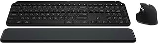 Logitech MX Keys S Combo - Беспроводная клавиатура и мышь с подставкой для запястья.