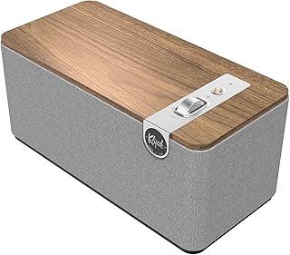 Акустическая система Klipsch The One Plus Premium Bluetooth с двумя 2,25-дюймовыми широкополосными динамиками, 4,5-дюймовым низкочастотным динамиком, Bluetooth 5.3 и радиусом действия до 12 метров, цвет орех.