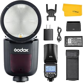 Вспышка GODOX V1 V1-S для Sony, 76 Вт·с, 2,4 ГГц TTL Speedlite для Sony, HSS, выдержка 1/8000 с, 480 снимков на полной мощности, перезаряжаемая литий-ионная батарея, время перезарядки 1,5 с, 10 уровней светодиодной моделирующей лампы.